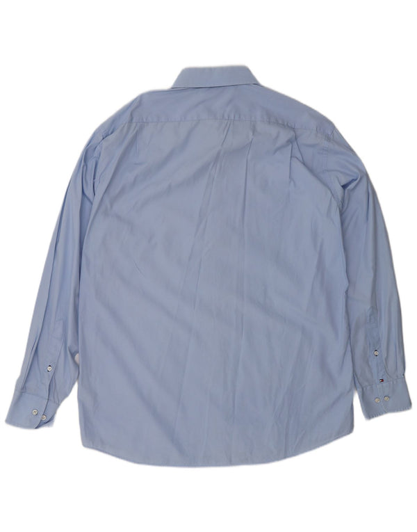 Tommy Hilfiger Mens Regular Fit Shirt Size 16 Large Blue