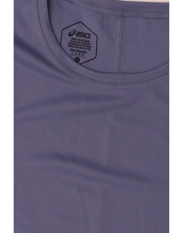 Asics Mens T-Shirt Top Large Navy Blue Polyester