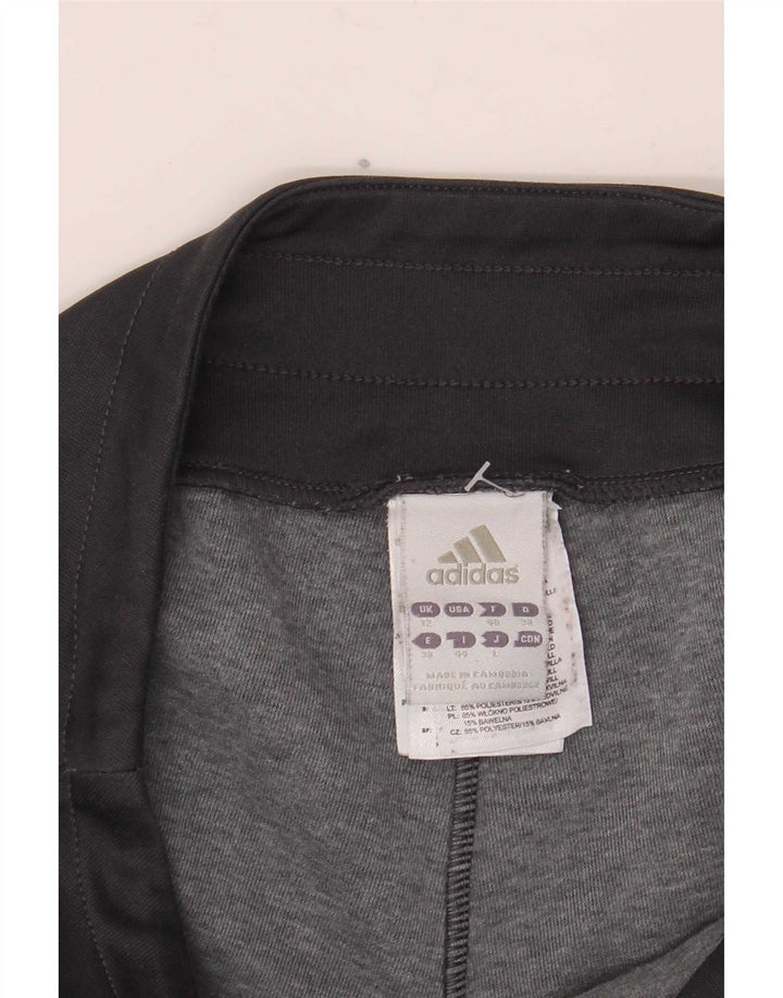Adidas Womens Graphic Tracksuit Trousers UK 12 Medium Black Polyester