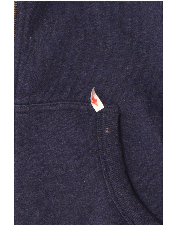 Superdry Mens Zip Hoodie Sweater Small Navy Blue Cotton