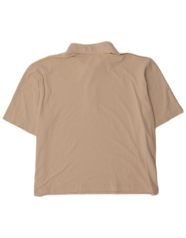Chervo Mens Polo Shirt IT 48 Medium Beige Nylon