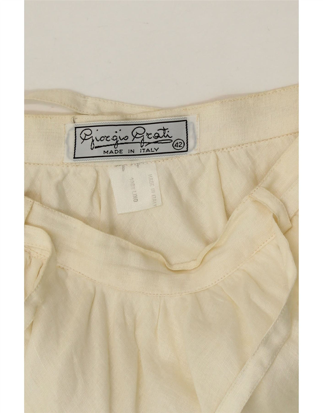Giorgio Grati Womens Asymmetrical Skirt IT 42 Medium W24 Off White