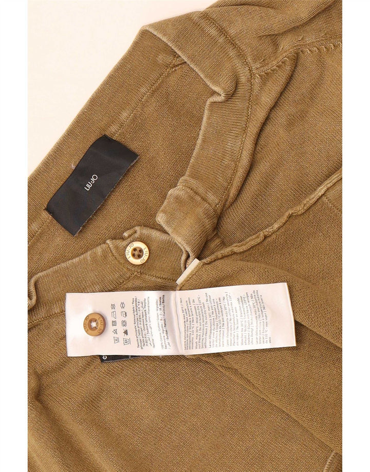 Liu Jo Mens T-Shirt Top Large Khaki Cotton