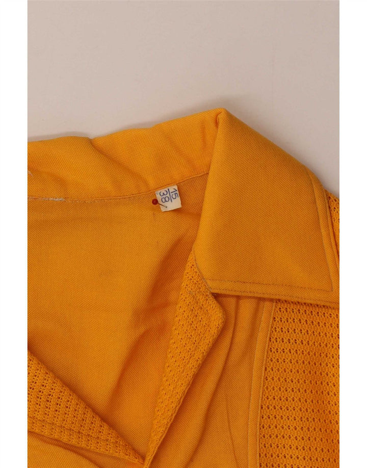 Vintage Mens Shirt Size 38 15 Medium Yellow