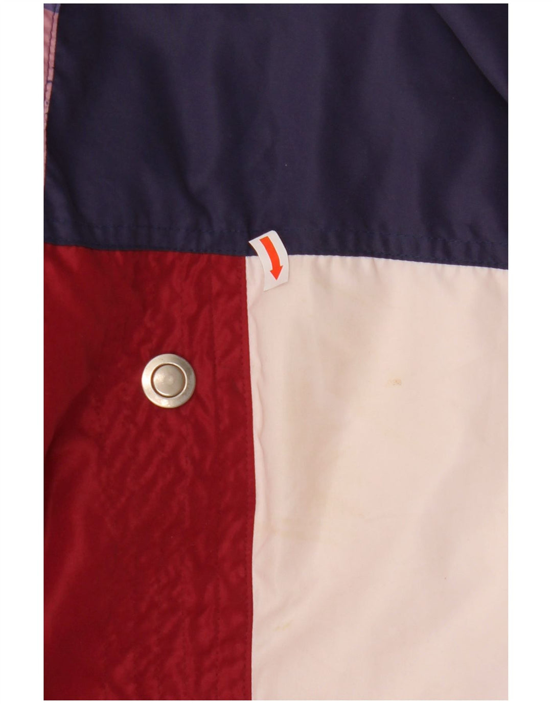 VINTAGE Mens Graphic Tracksuit Top Jacket  2XL Navy Blue Colourblock