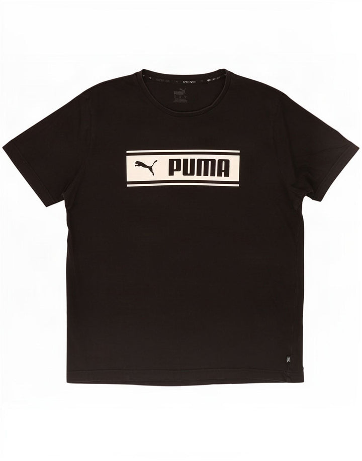 Puma Mens Graphic T-Shirt Top Medium Black
