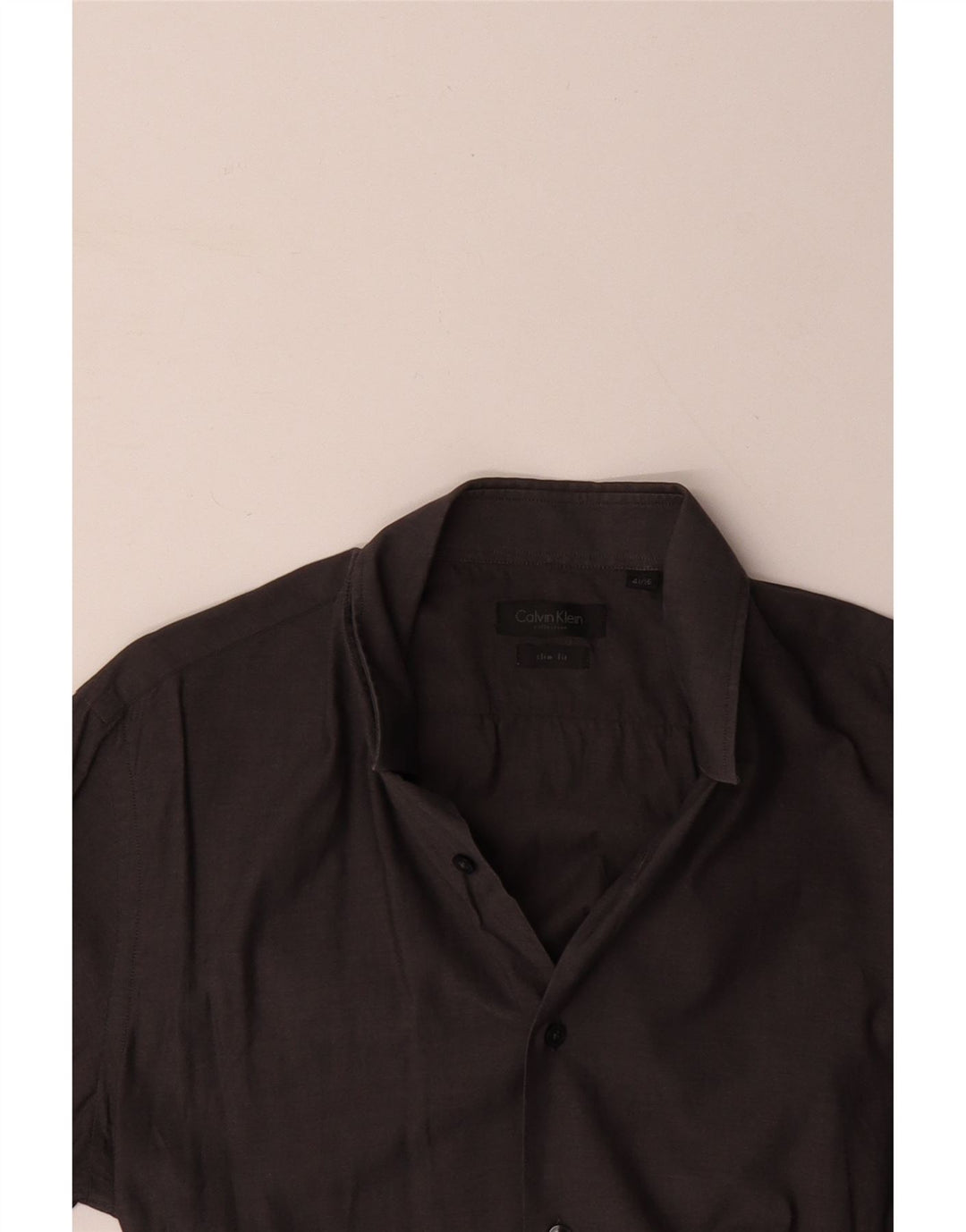 CALVIN KLEIN Mens Slim Fit Shirt Size 41 16 Large Grey