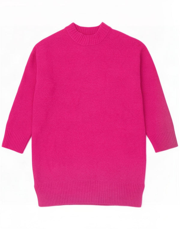 Zara Girls Loose Fit Jumper Dress 11-12 Years Pink Acrylic