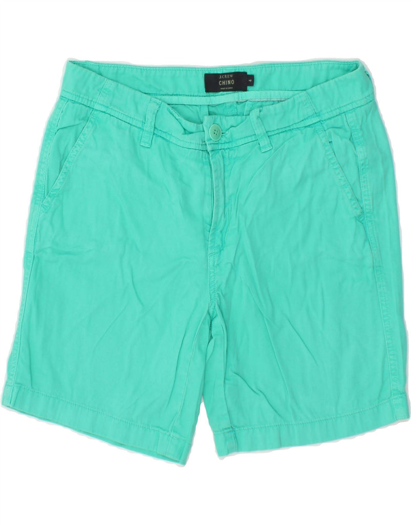 J. CREW Womens Chino Shorts US 4 Small W28 Turquoise Cotton | Vintage J. Crew | Thrift | Second-Hand J. Crew | Used Clothing | Messina Hembry 