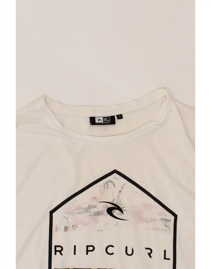 RIP CURL Mens Graphic T-Shirt Top Small White Vintage Rip Curl and Second-Hand Rip Curl from Messina Hembry 