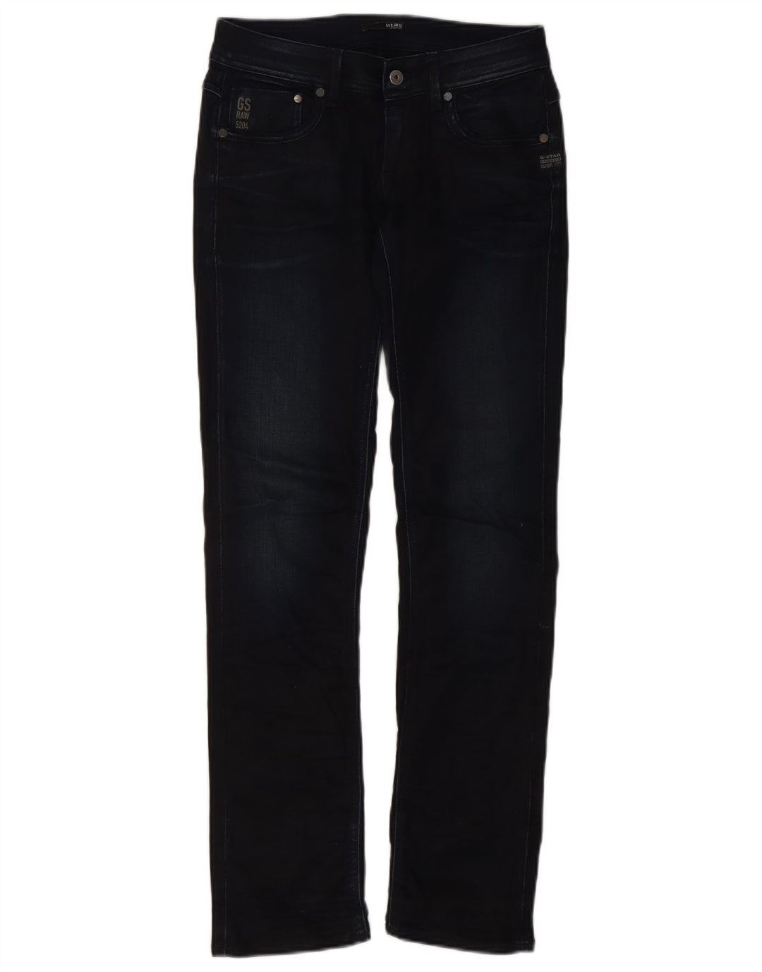 G-Star Womens Straight Jeans W30 L32 Navy Blue Cotton