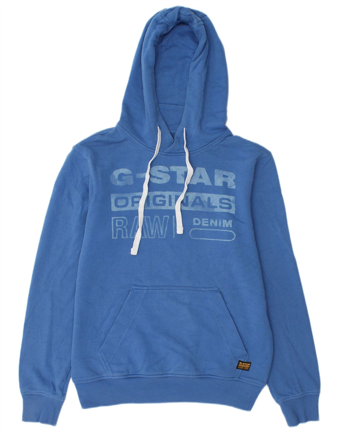 G-Star Womens Oversized Graphic Hoodie Jumper UK 10 Small Blue Cotton