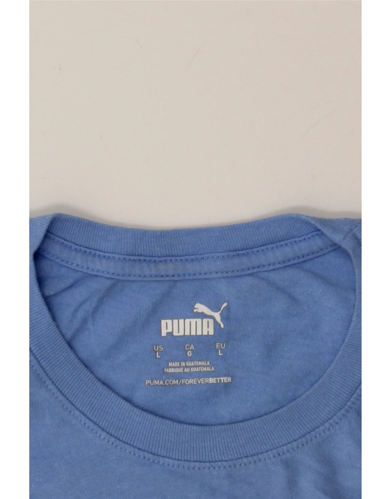 PUMA Womens Graphic T-Shirt Top UK 16 Large Blue Vintage Puma and Second-Hand Puma from Messina Hembry 