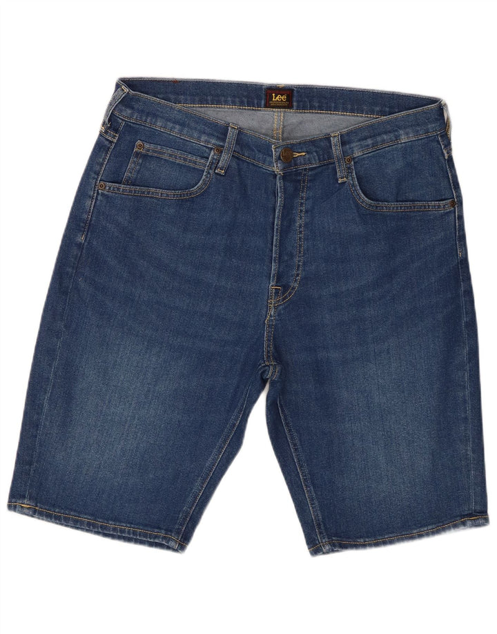 Lee Mens 5 Pocket Short Denim Shorts W33 Medium Blue Cotton
