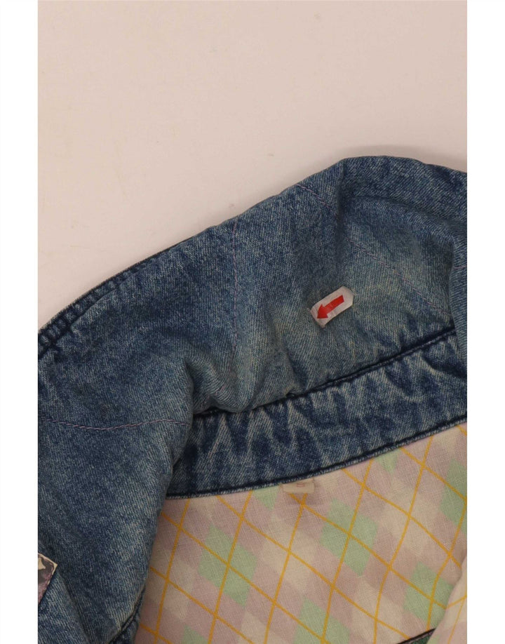 Mash Womens Oversized Denim Jacket UK 10 Small Blue Polyester