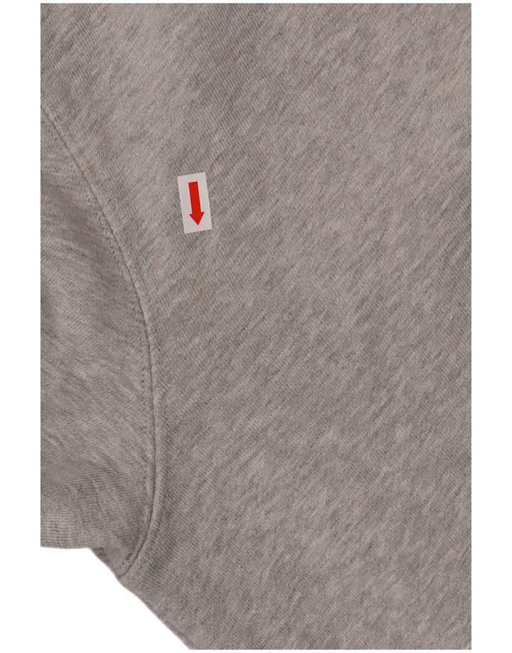 LACOSTE Mens Hoodie Jumper Size 4 Medium Grey Cotton