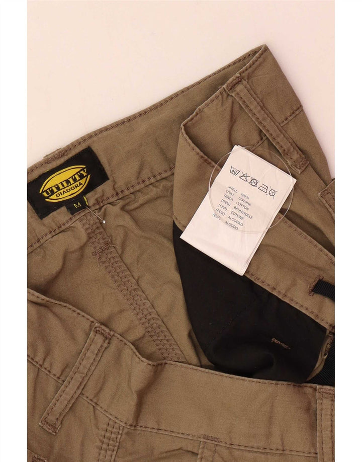 Diadora Mens Cargo Shorts Medium W32 Khaki Cotton