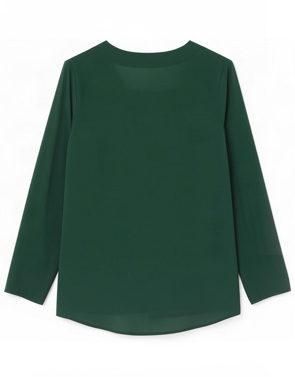 Zara Womens Long Sleeve Blouse Top UK 6 XS Green