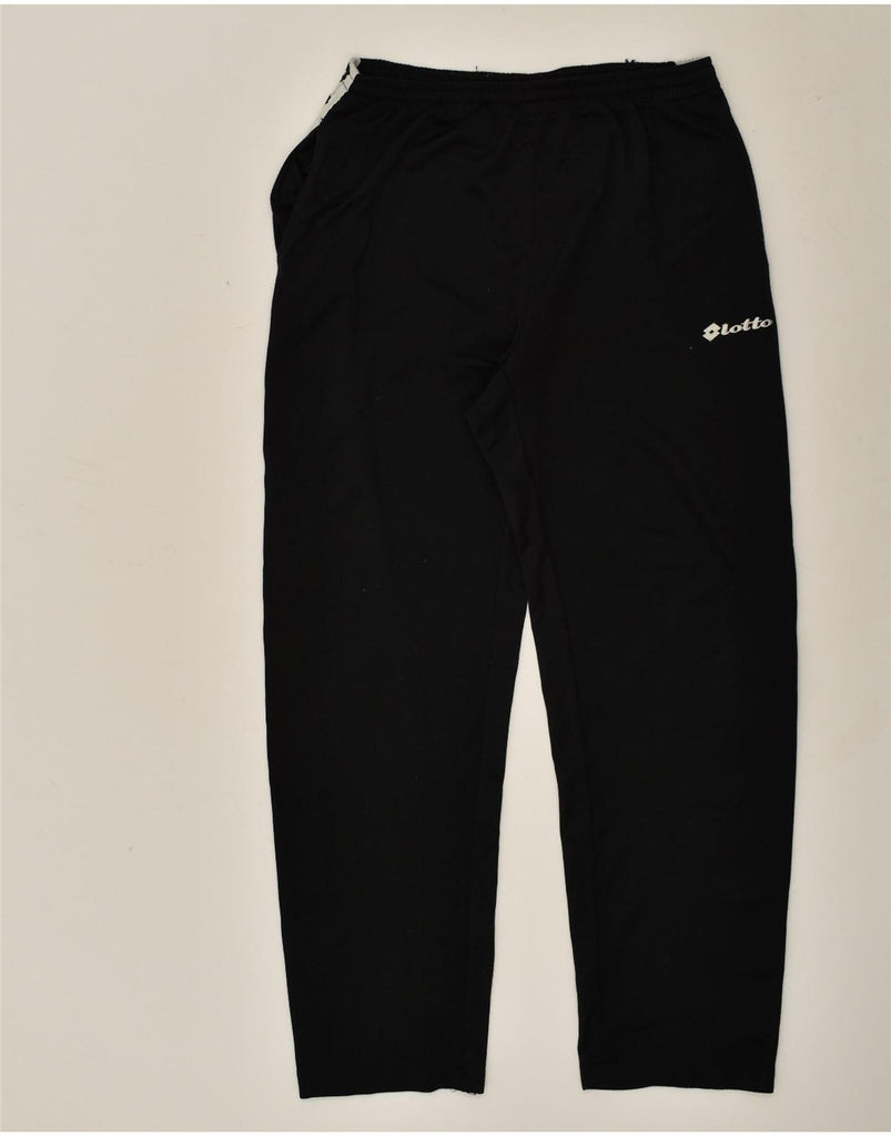 LOTTO Mens Graphic Tracksuit Trousers UK 38/40 Medium Black Polyester | Vintage Lotto | Thrift | Second-Hand Lotto | Used Clothing | Messina Hembry 