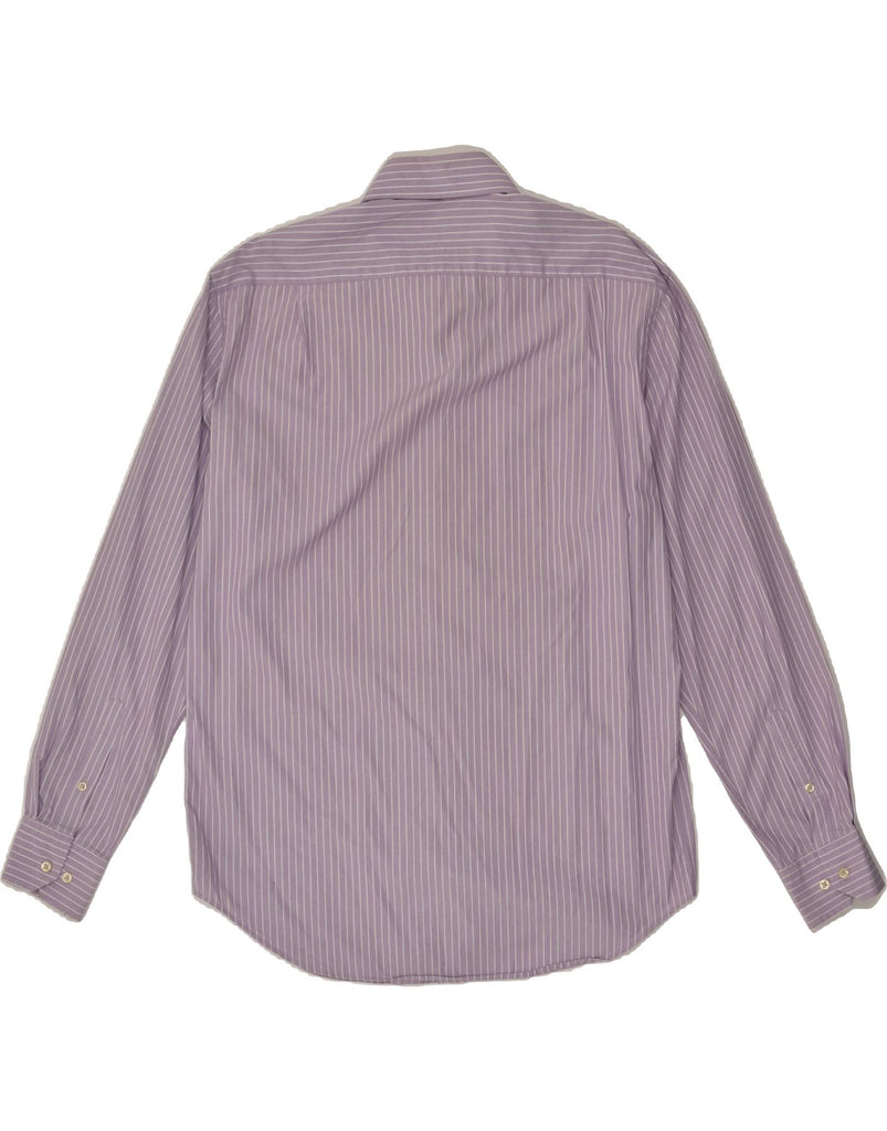 MASSIMO DUTTI Mens Shirt Size 17 42 XL Purple Pinstripe Cotton | Vintage Massimo Dutti | Thrift | Second-Hand Massimo Dutti | Used Clothing | Messina Hembry 