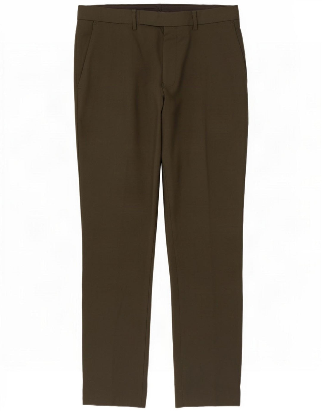 Marks & Spencer Mens Suit Trousers W34 L31 Khaki Polyester