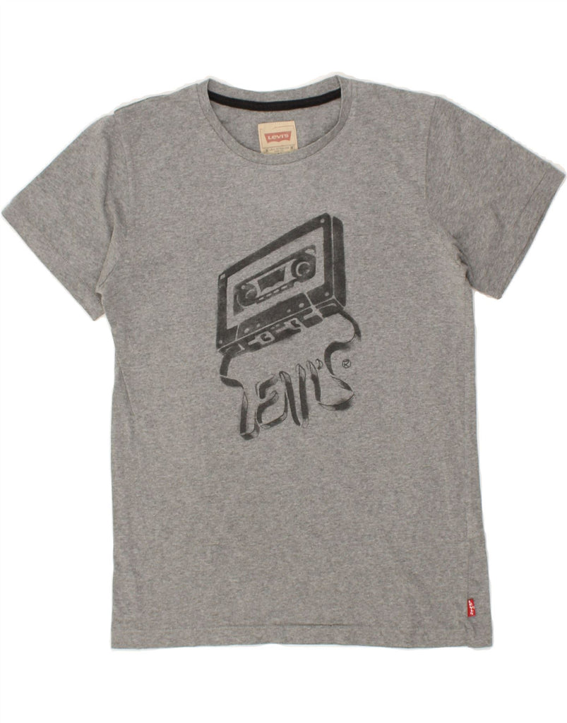 LEVI'S Boys Graphic T-Shirt Top 13-14 Years Grey Polyester | Vintage Levi's | Thrift | Second-Hand Levi's | Used Clothing | Messina Hembry 