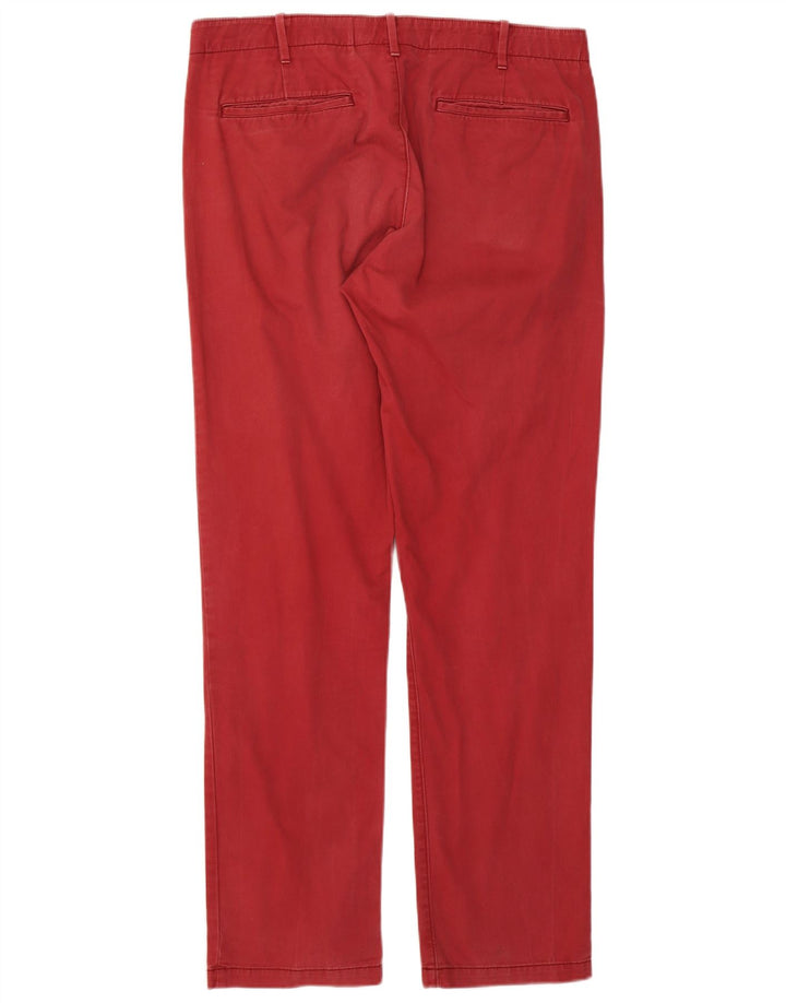Gap Mens Slim Chino Trousers W36 L34 Red Cotton