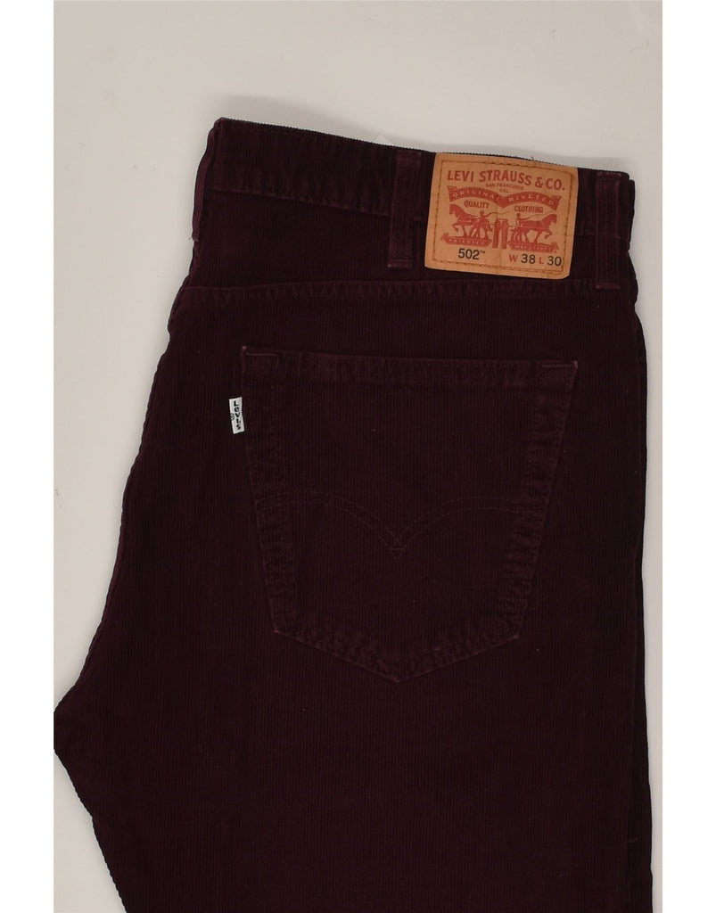 LEVI'S Mens 502 Tapered Corduroy Trousers W38 L24  Maroon Cotton | Vintage Levi's | Thrift | Second-Hand Levi's | Used Clothing | Messina Hembry 