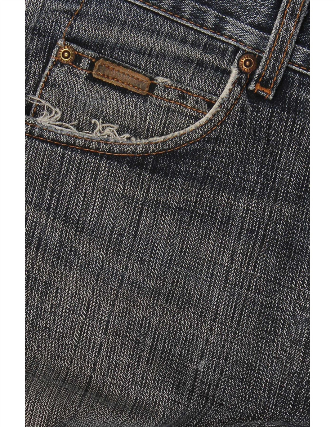 Wrangler Mens Regular Fit Straight Jeans W34 L32 Blue Cotton