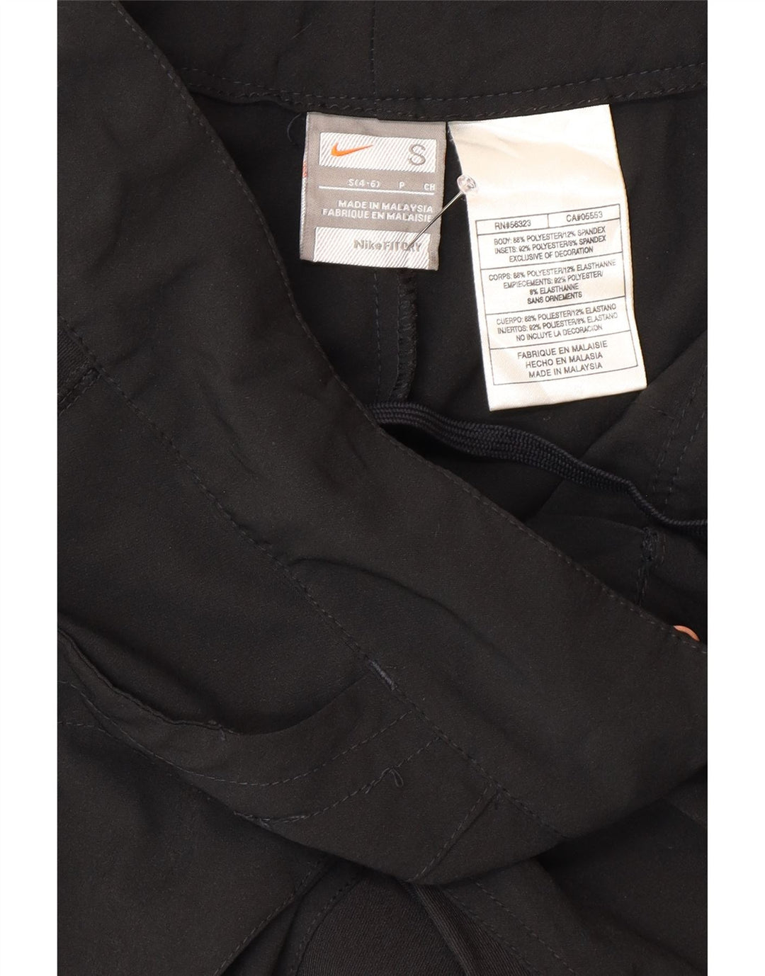 Nike Womens Capri Trousers US 4/6 Small W30 L21 Black Polyester Sports