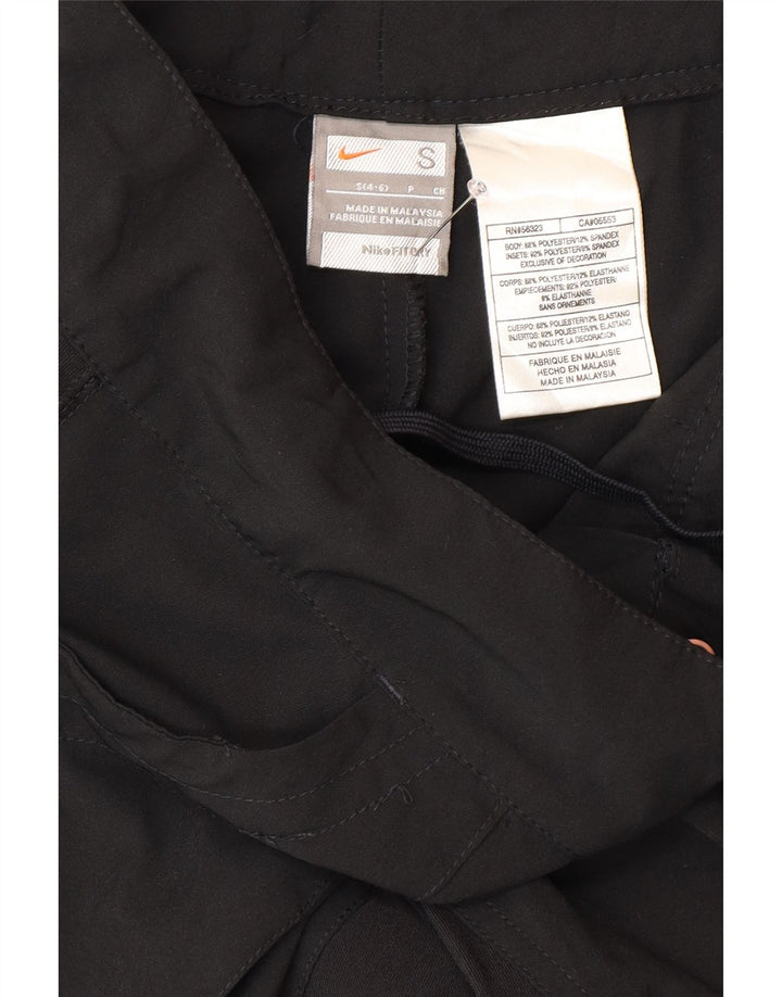 Nike Womens Capri Trousers US 4/6 Small W30 L21 Black Polyester Sports