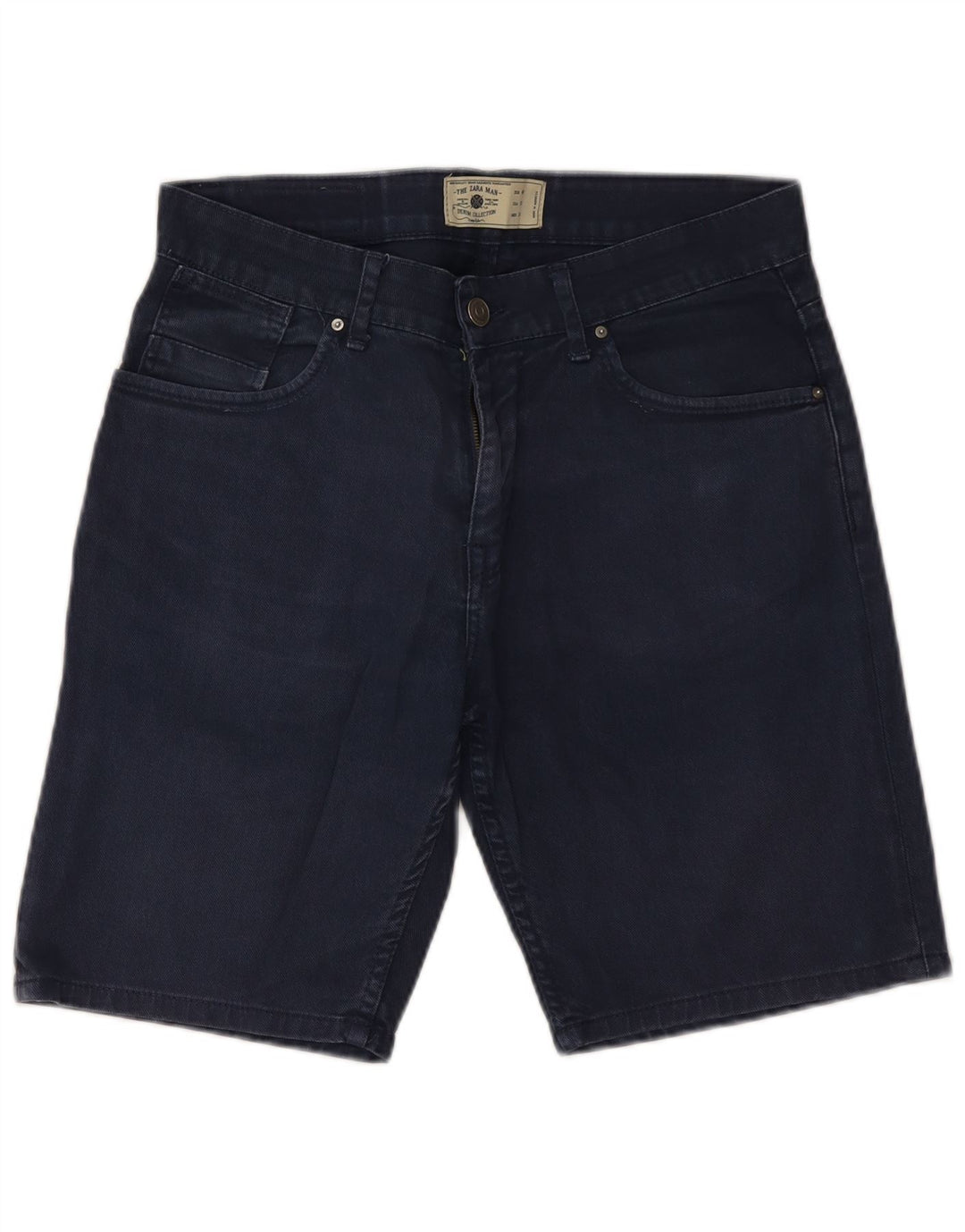 Zara Mens Denim Shorts EU 40 Medium W31  Navy Blue