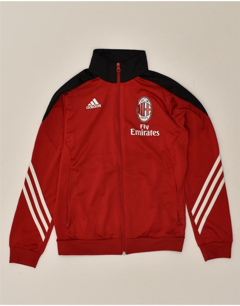 ADIDAS Boys AC Milan Graphic Tracksuit Top Jacket 11-12 Years Large Red | Vintage Adidas | Thrift | Second-Hand Adidas | Used Clothing | Messina Hembry 