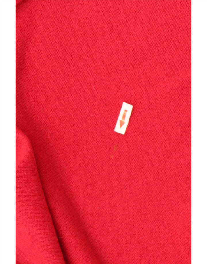 Pringle Mens Regular Fit V-Neck Jumper Sweater Medium Red Wool