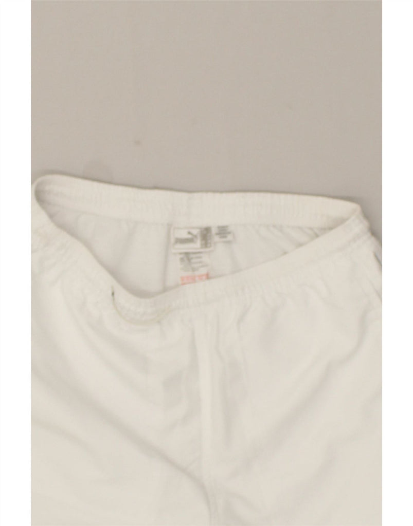 PUMA Womens Sport Shorts UK 14 Medium White Polyester Vintage Puma and Second-Hand Puma from Messina Hembry 