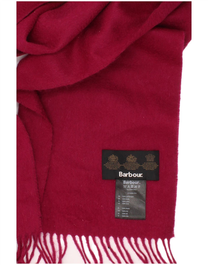 Barbour Womens Rectangle Scarf One Size Pink Lambswool