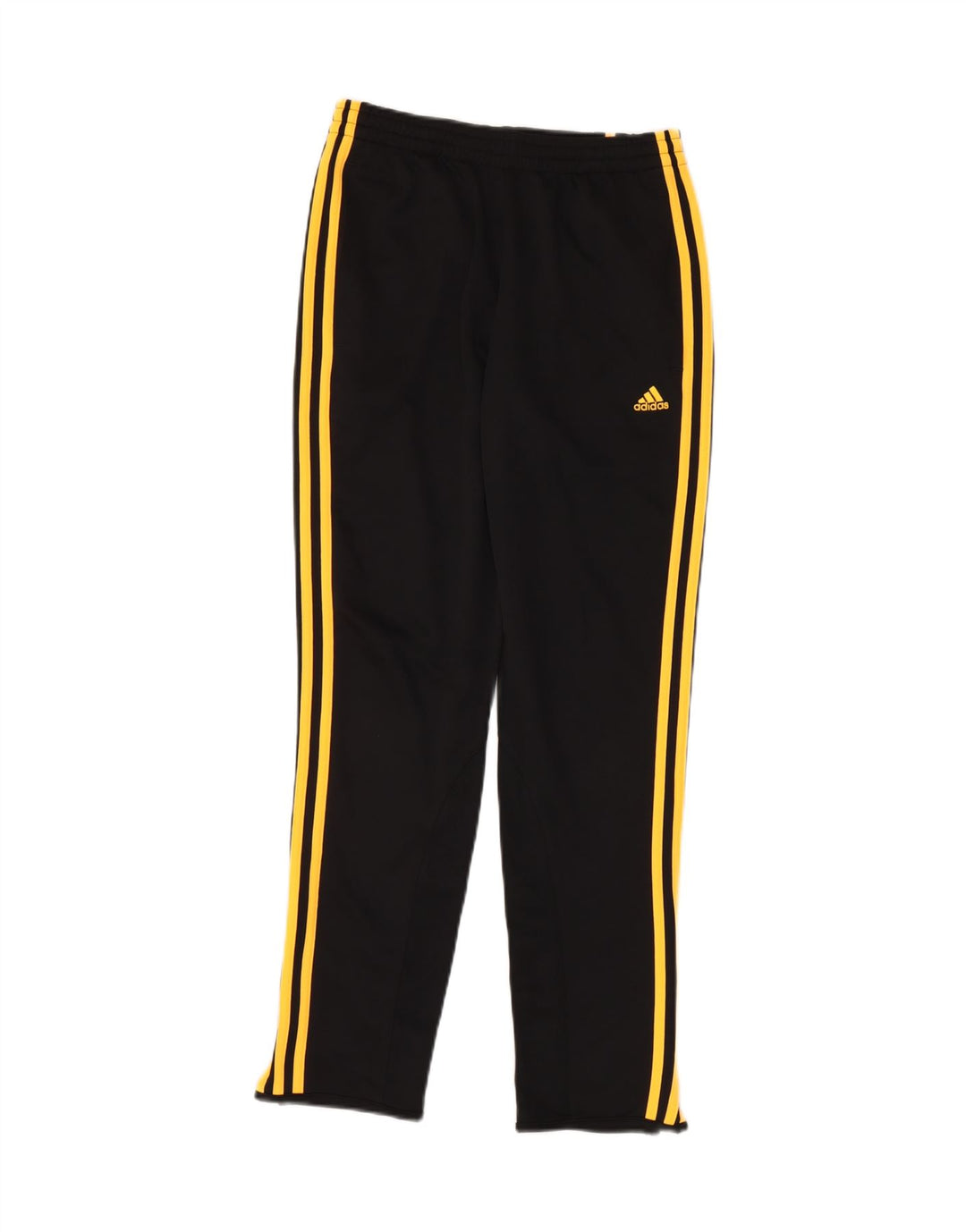 ADIDAS Boys Tracksuit Trousers 13-14 Years Black Polyester