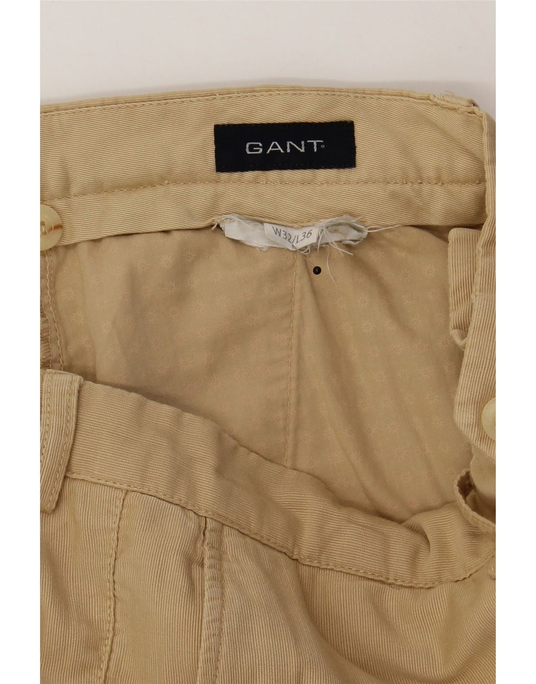 GANT Mens Straight Suit Trousers W32 L28 Beige Vintage Gant and Second-Hand Gant from Messina Hembry 