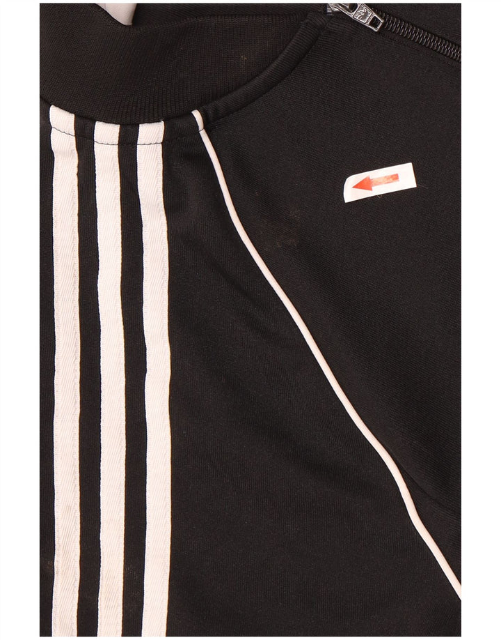 Adidas Mens Tracksuit Top Jacket Small Black Polyester