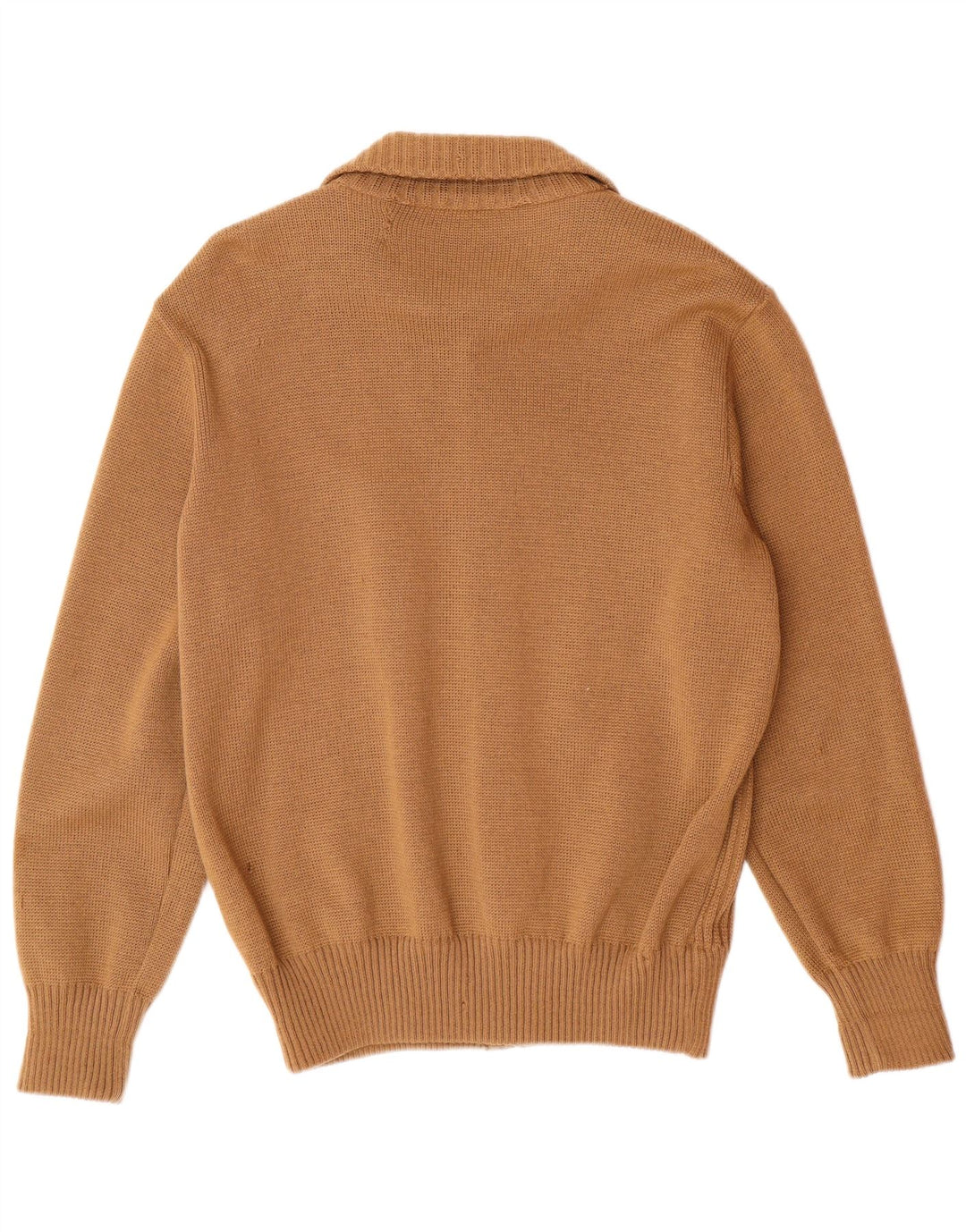 VINTAGE Mens Cardigan Sweater IT 54 XL Brown Wool