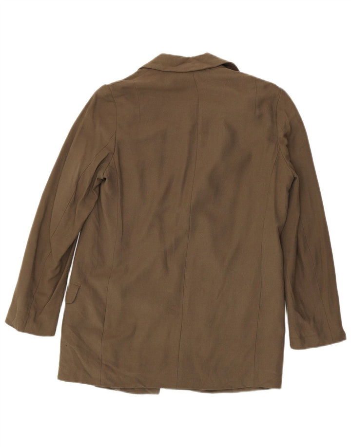 All Saints Womens Open Blazer Jacket UK 8 Small  Khaki Viscose