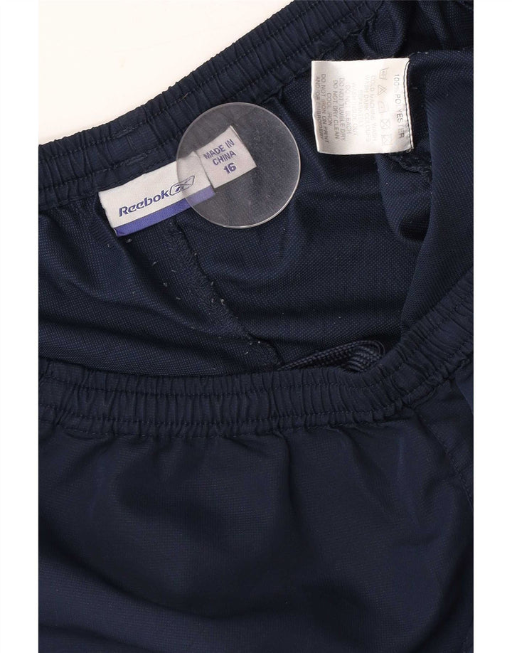 Reebok Boys Tracksuit Trousers 15-16 Years Navy Blue Polyester