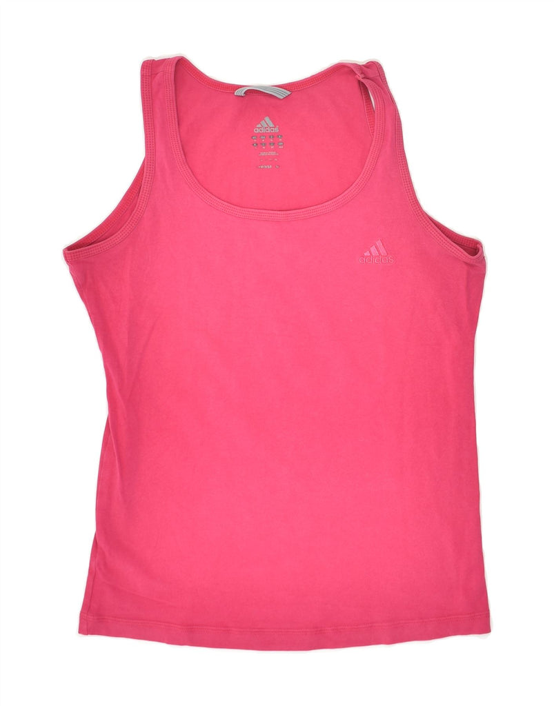 ADIDAS Womens Vest Top UK 14 Medium Pink | Vintage Adidas | Thrift | Second-Hand Adidas | Used Clothing | Messina Hembry 