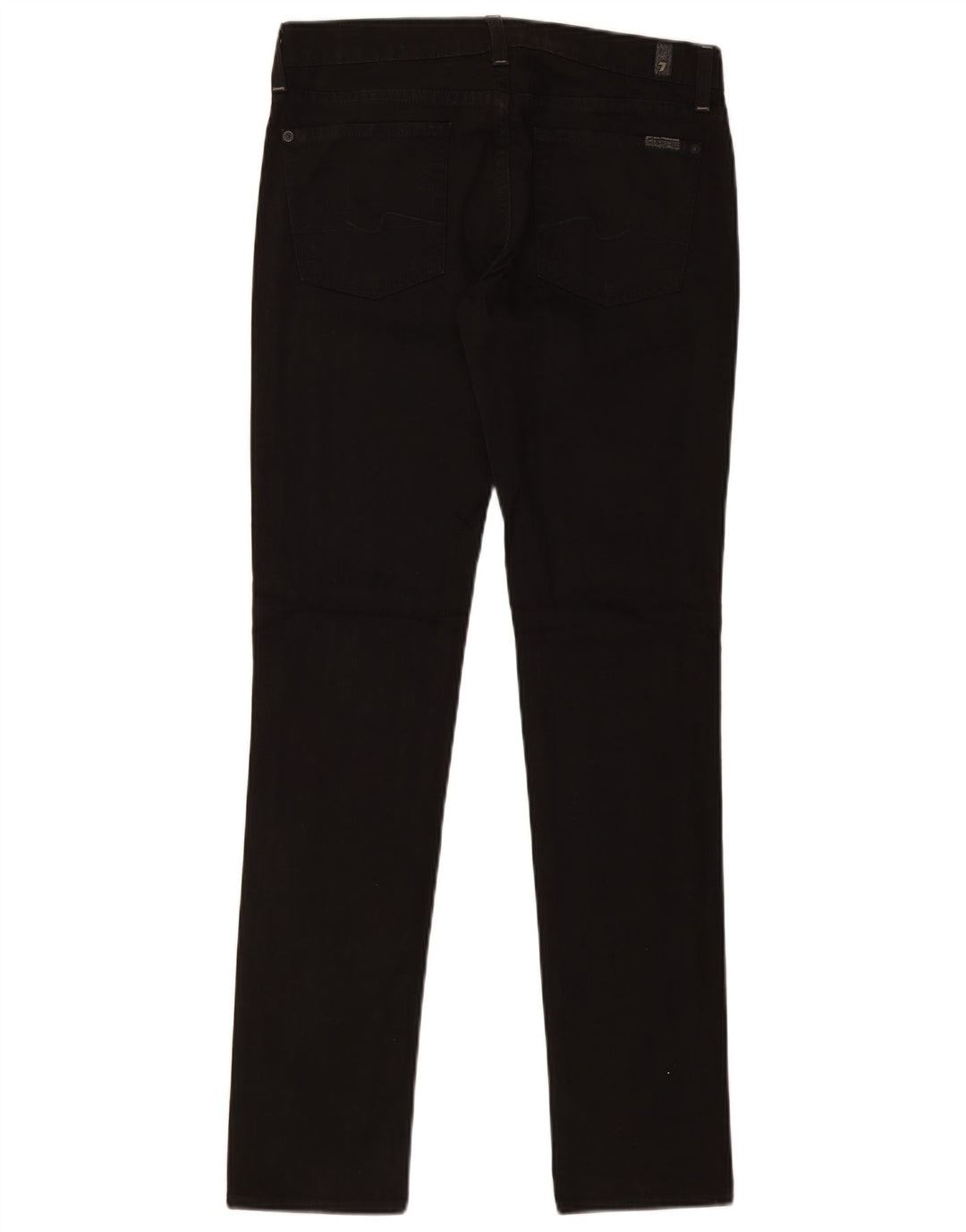 7 FOR ALL MANKIND Womens Slim Jeans W29 L33 Black Cotton