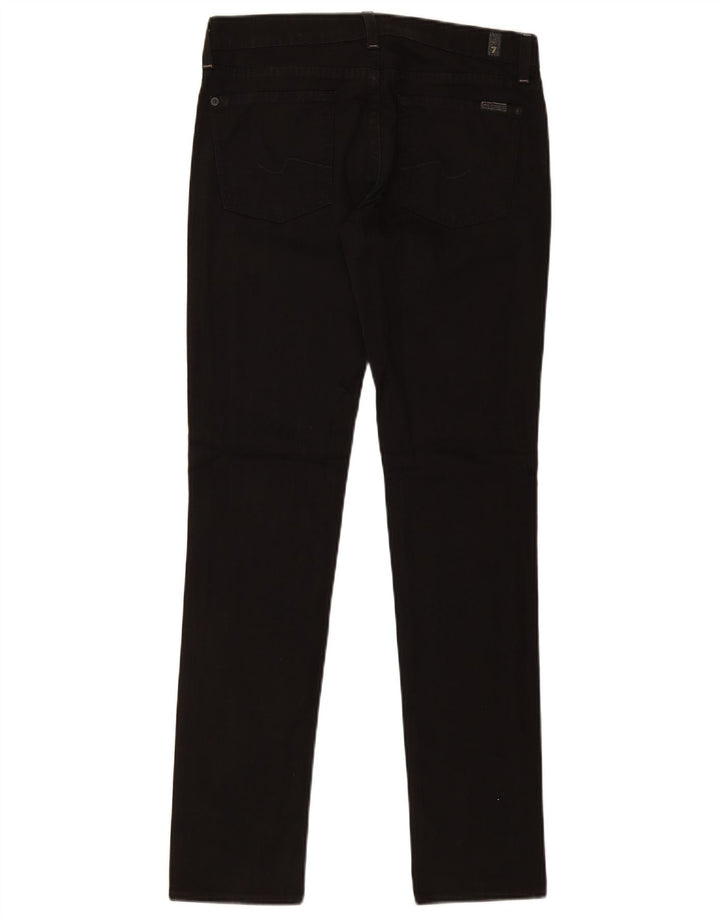 7 FOR ALL MANKIND Womens Slim Jeans W29 L33 Black Cotton