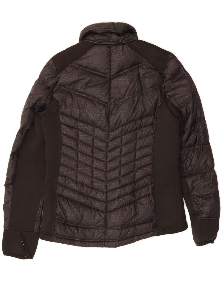 MICHAEL KORS Womens Padded Jacket UK 10 Small Black Animal Print Polyester Vintage Michael Kors and Second-Hand Michael Kors from Messina Hembry 