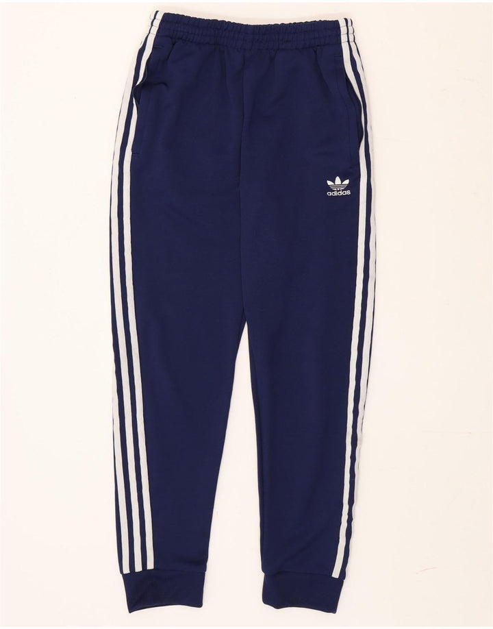 Adidas Mens Tracksuit Trousers Joggers Small  Navy Blue Polyester