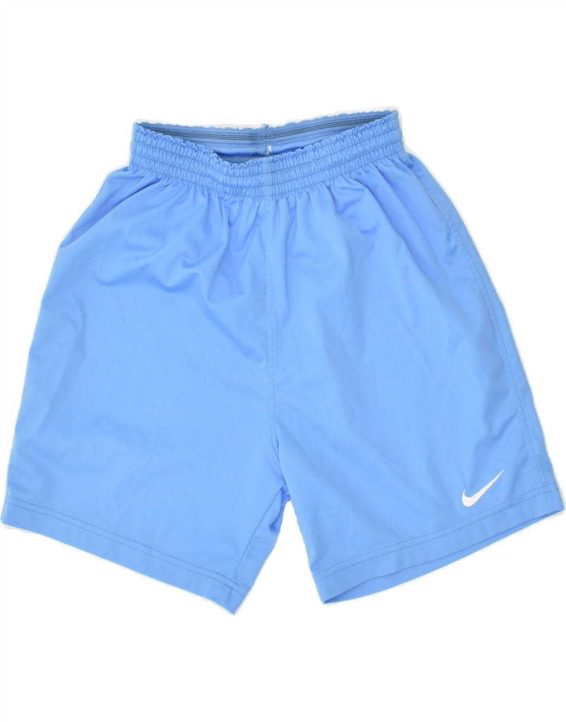 NIKE Boys Sport Shorts 10-11 Years Small  Blue Polyester | Vintage Nike | Thrift | Second-Hand Nike | Used Clothing | Messina Hembry 
