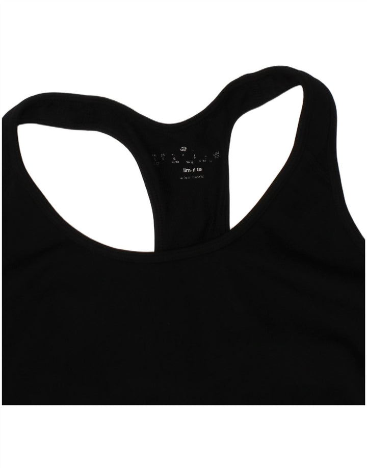 Adidas Womens Climalite Graphic Sport Bra Top Small Black Polyester Sports