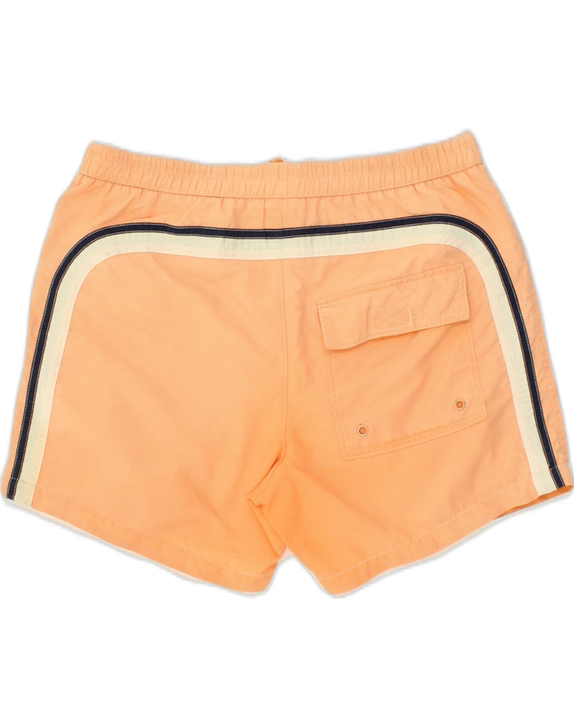 VINTAGE Mens Swimming Shorts Medium Orange Polyester | Vintage Vintage | Thrift | Second-Hand Vintage | Used Clothing | Messina Hembry 